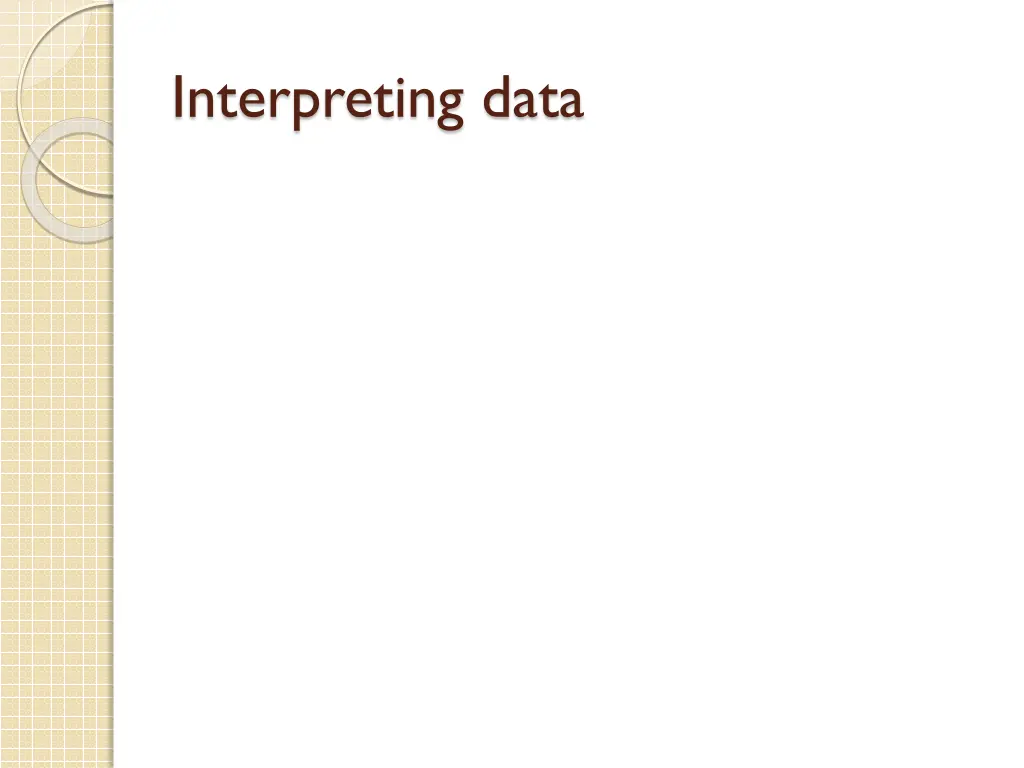 interpreting data