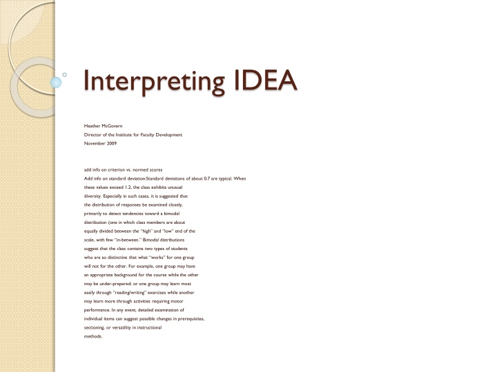 interpreting idea