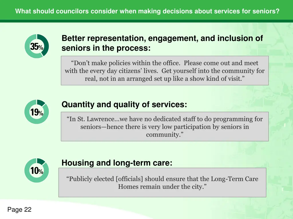 what should councilors consider when making