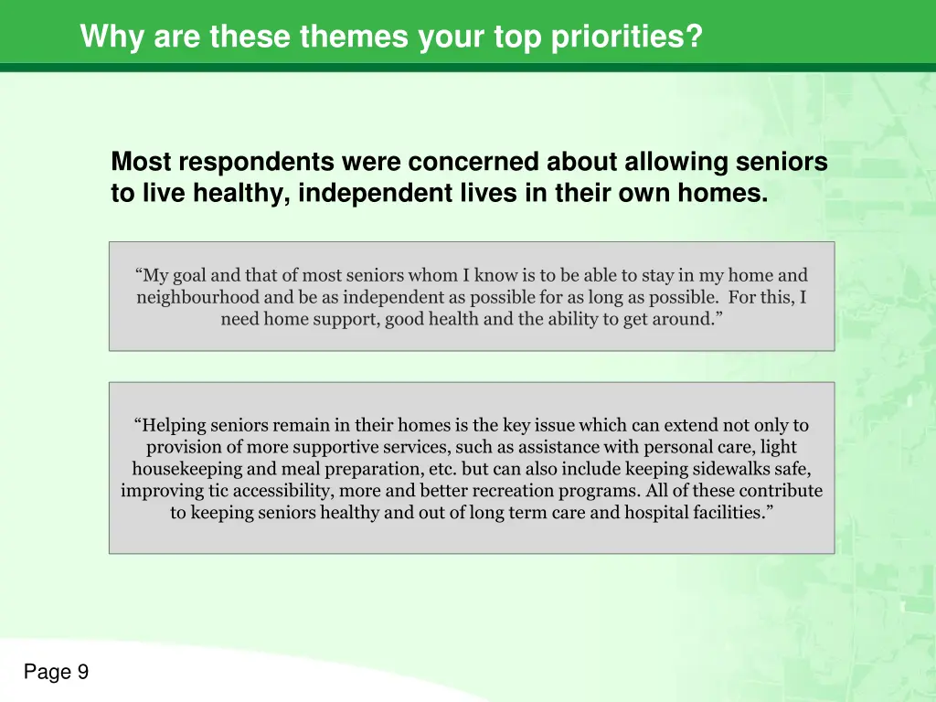 why are these themes your top priorities