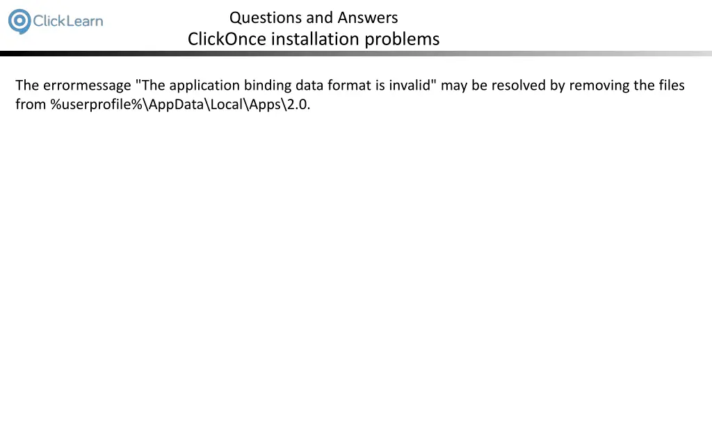 questions and answers clickonce installation 1