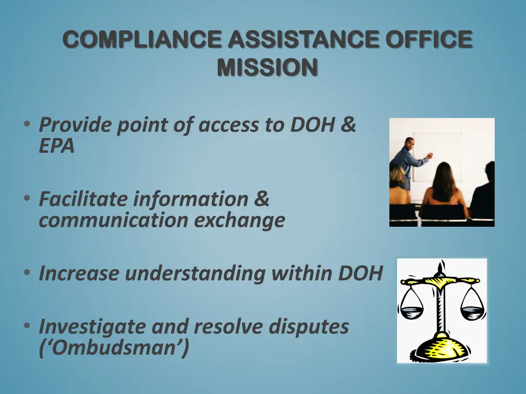 compliance assistance office compliance