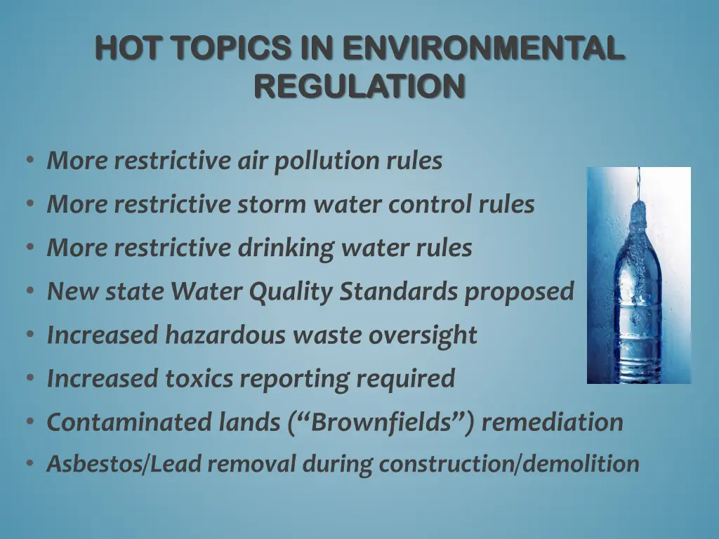 hot topics in environmental hot topics