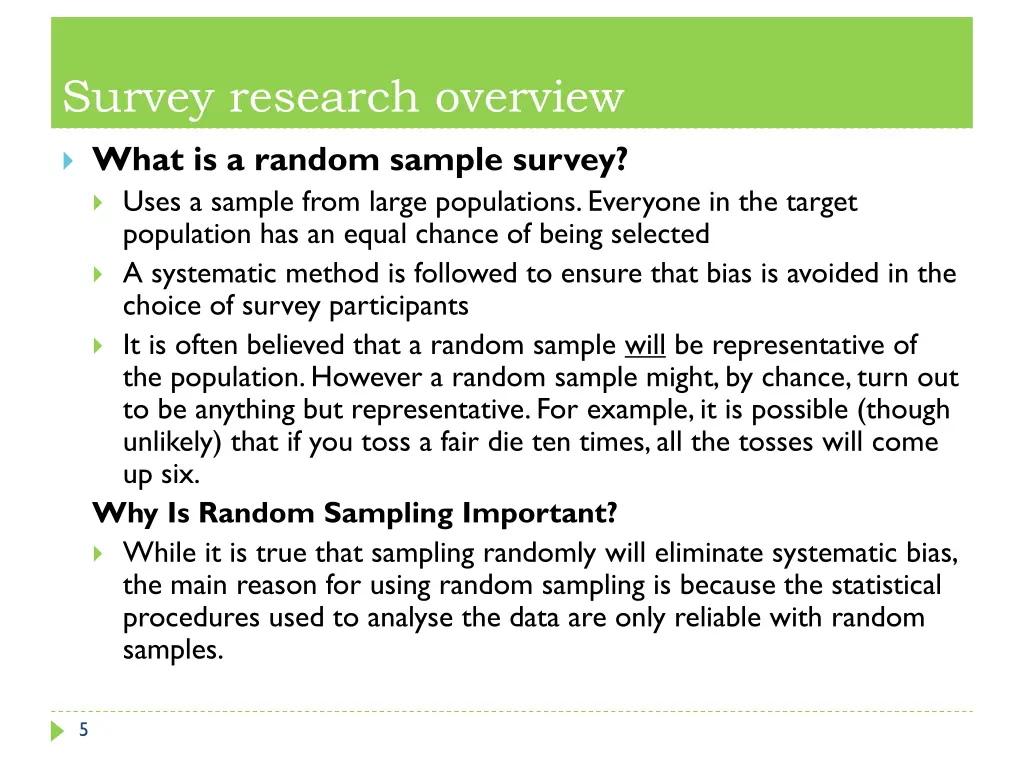 survey research overview