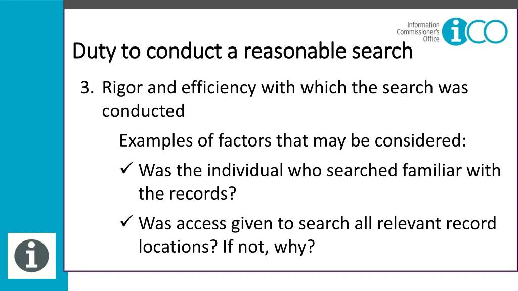 duty to conduct a reasonable search duty 4