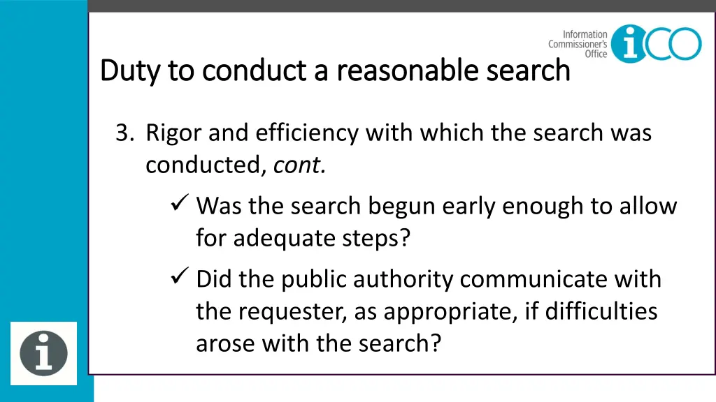 duty to conduct a reasonable search duty 6