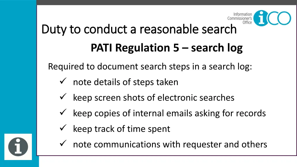 duty to conduct a reasonable search duty 7