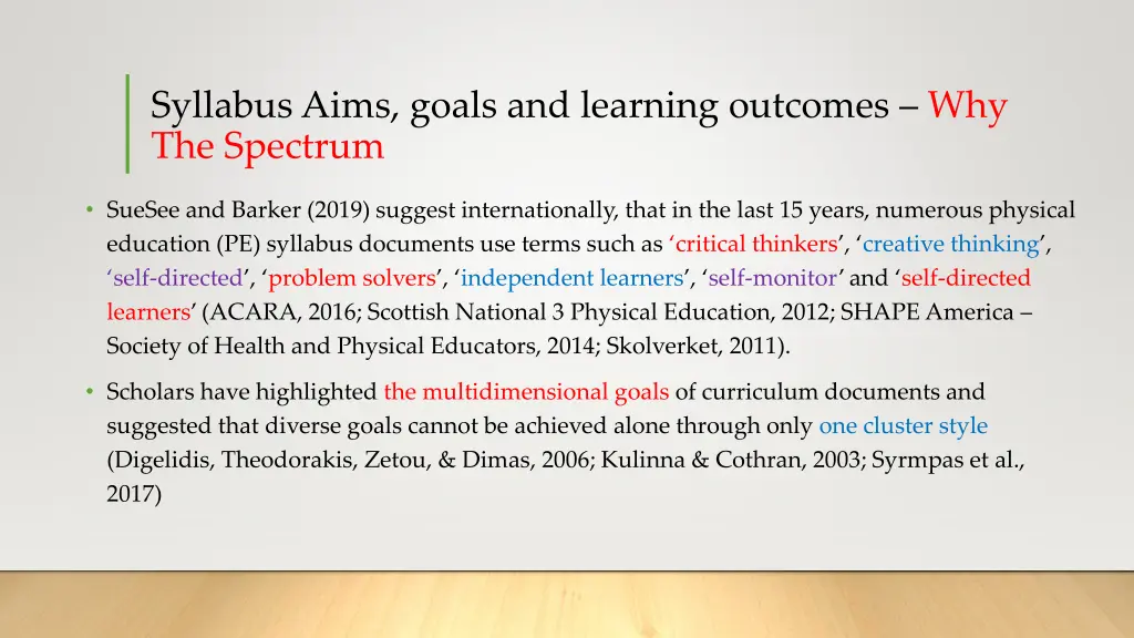 syllabus aims goals and learning outcomes 2