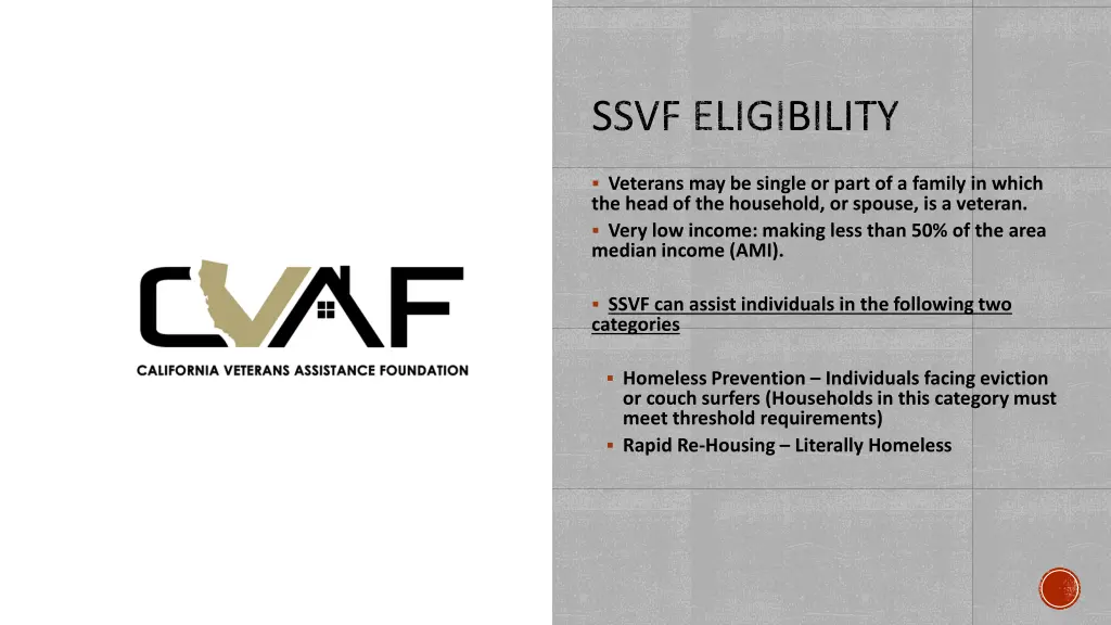 ssvf eligibility