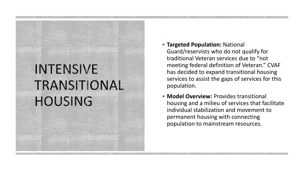 targeted population national guard reservists