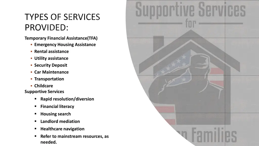 types of services provided