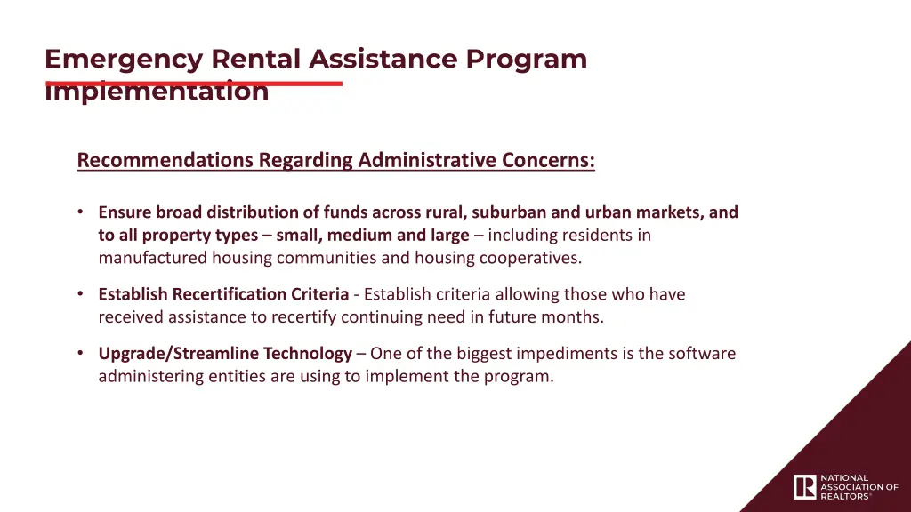 emergency rental assistance program implementation 1