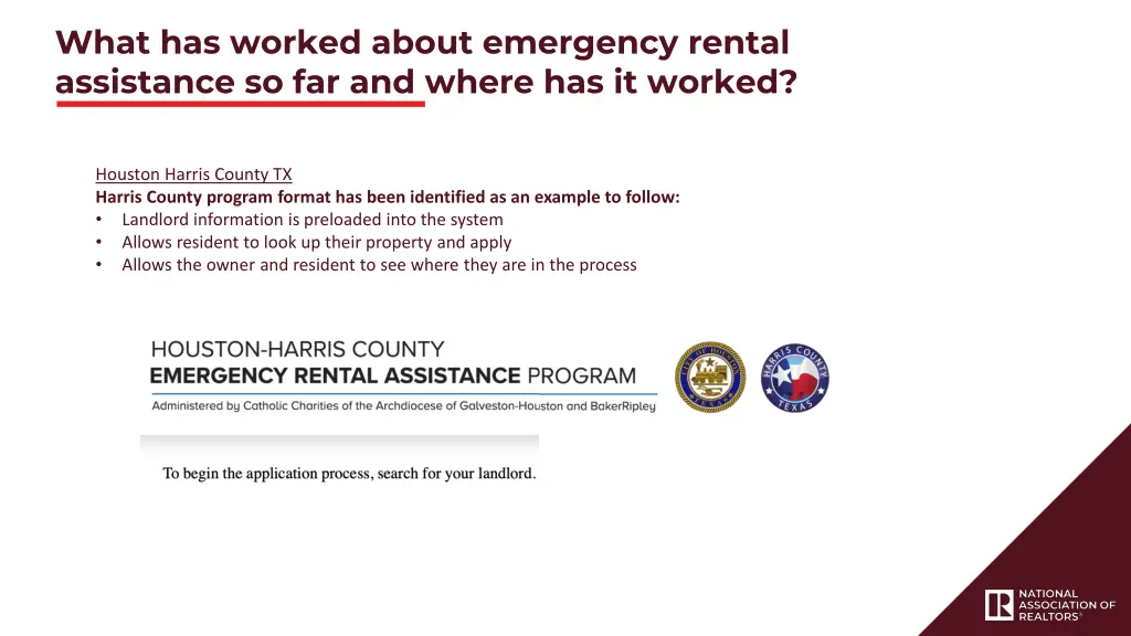 what has worked about emergency rental assistance 2