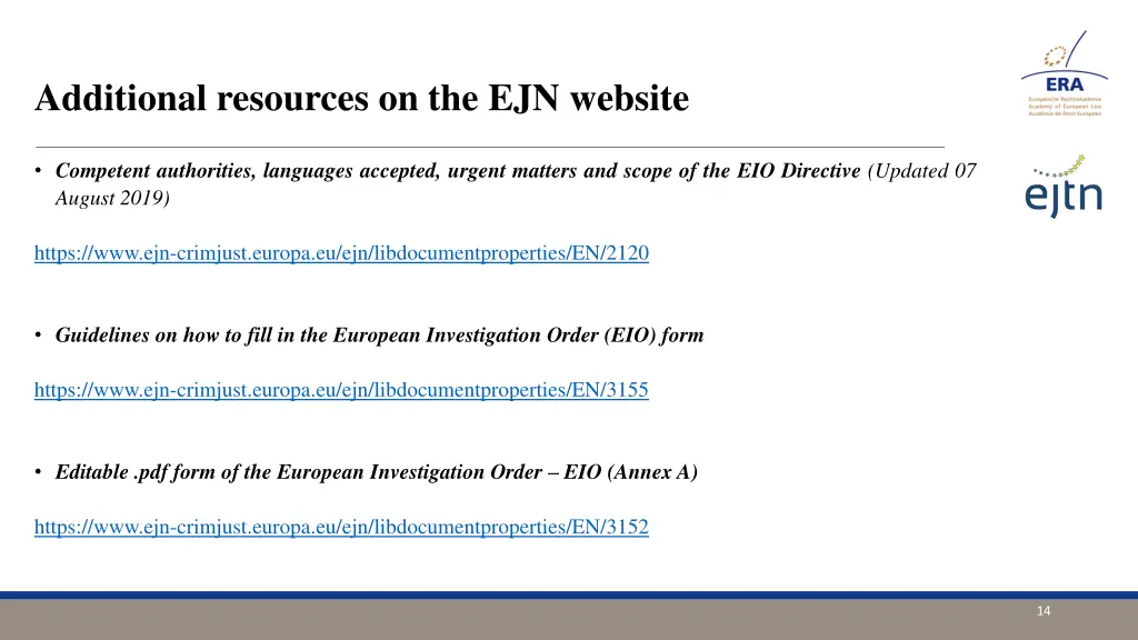 additional resources on the ejn website