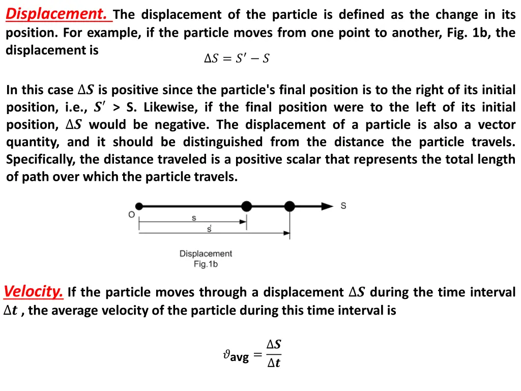 displacement the displacement of the particle