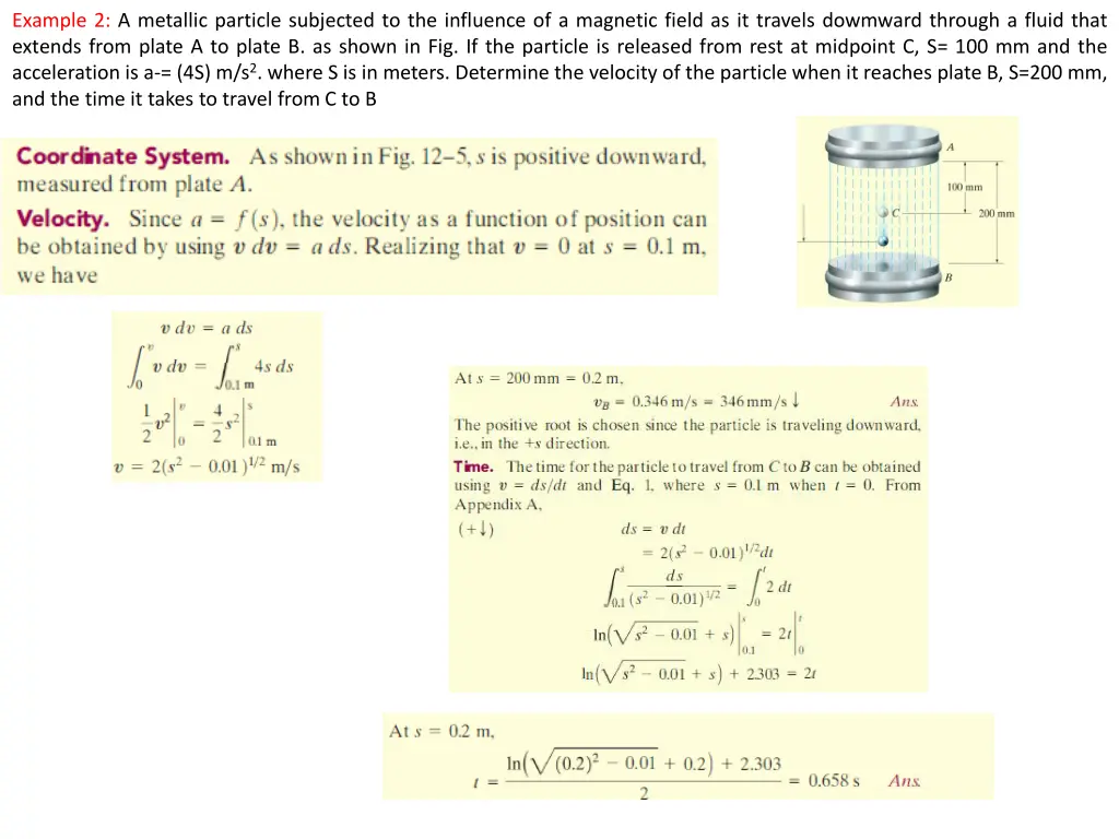 example 2 a metallic particle subjected