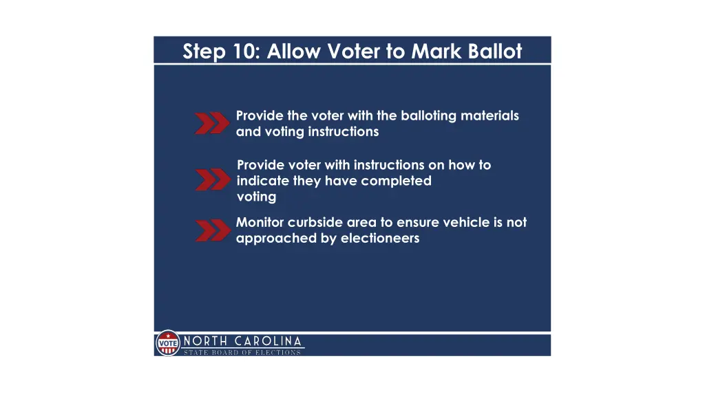 step 10 allow voter to mark ballot