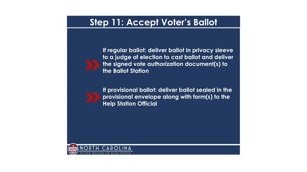 step 11 accept voter s ballot