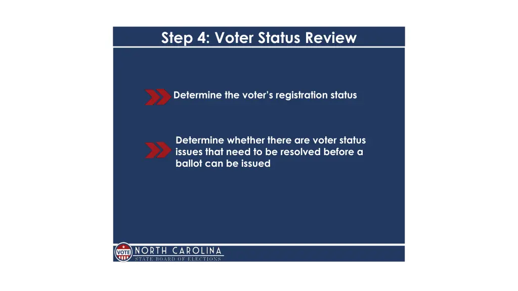 step 4 voter status review