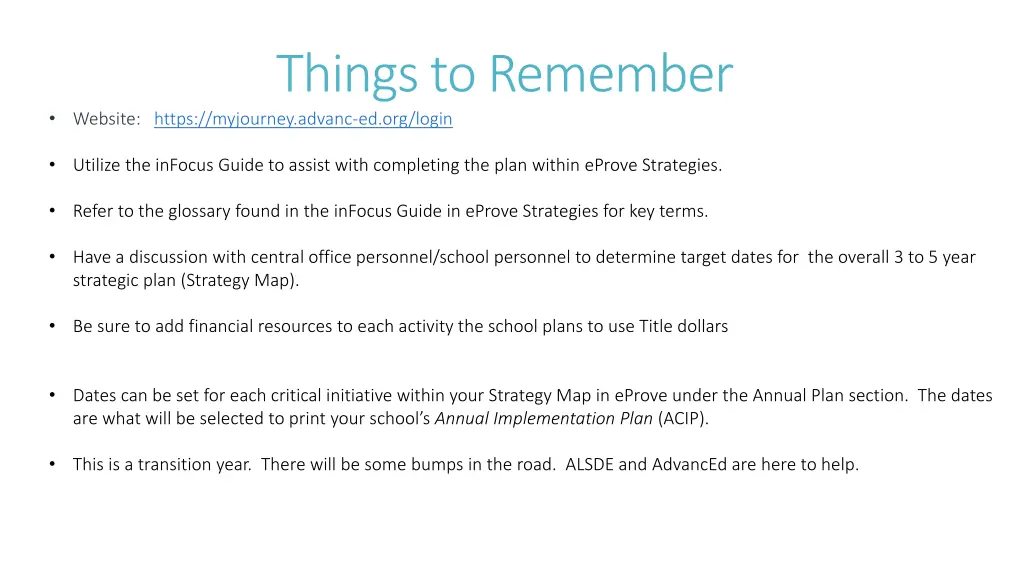 things to remember website https myjourney advanc