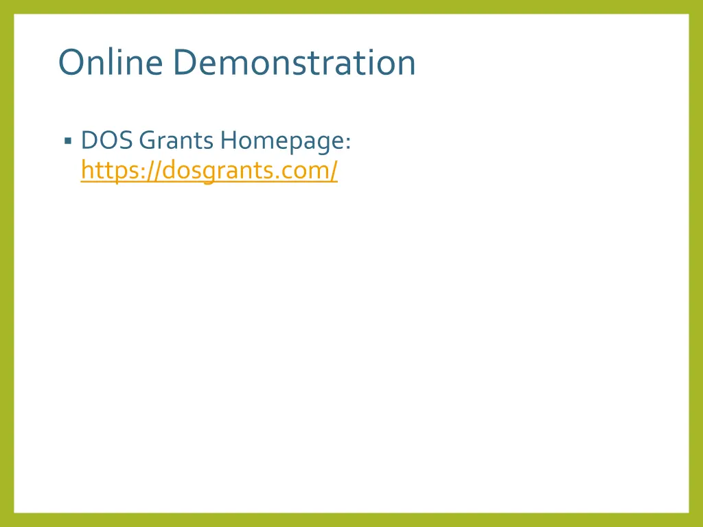 online demonstration