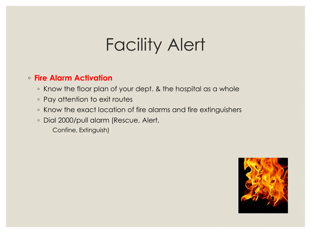 facility alert 1