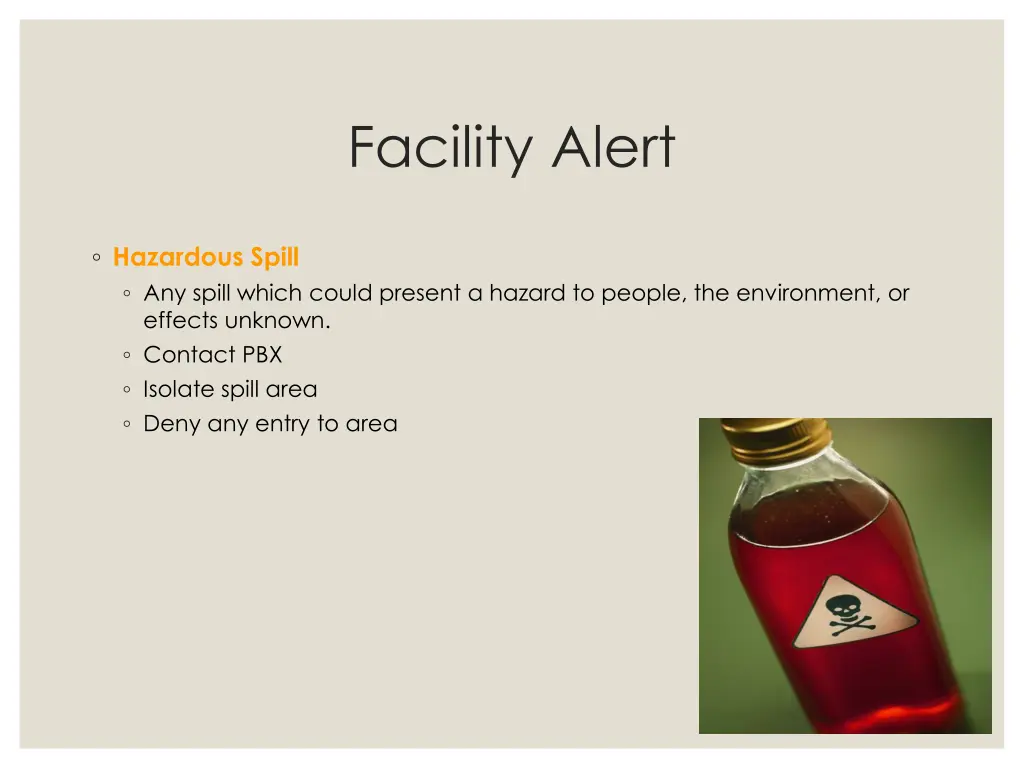 facility alert 2