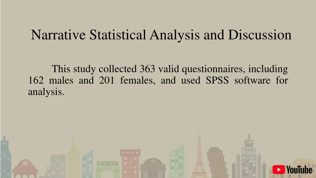 narrative statistical analysis and discussion