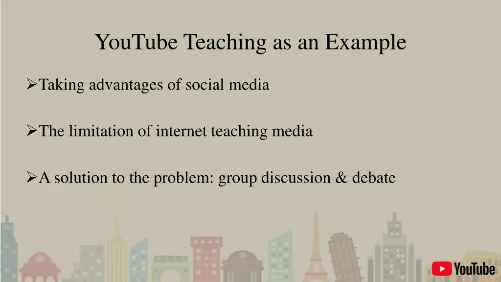 youtube teaching as an example