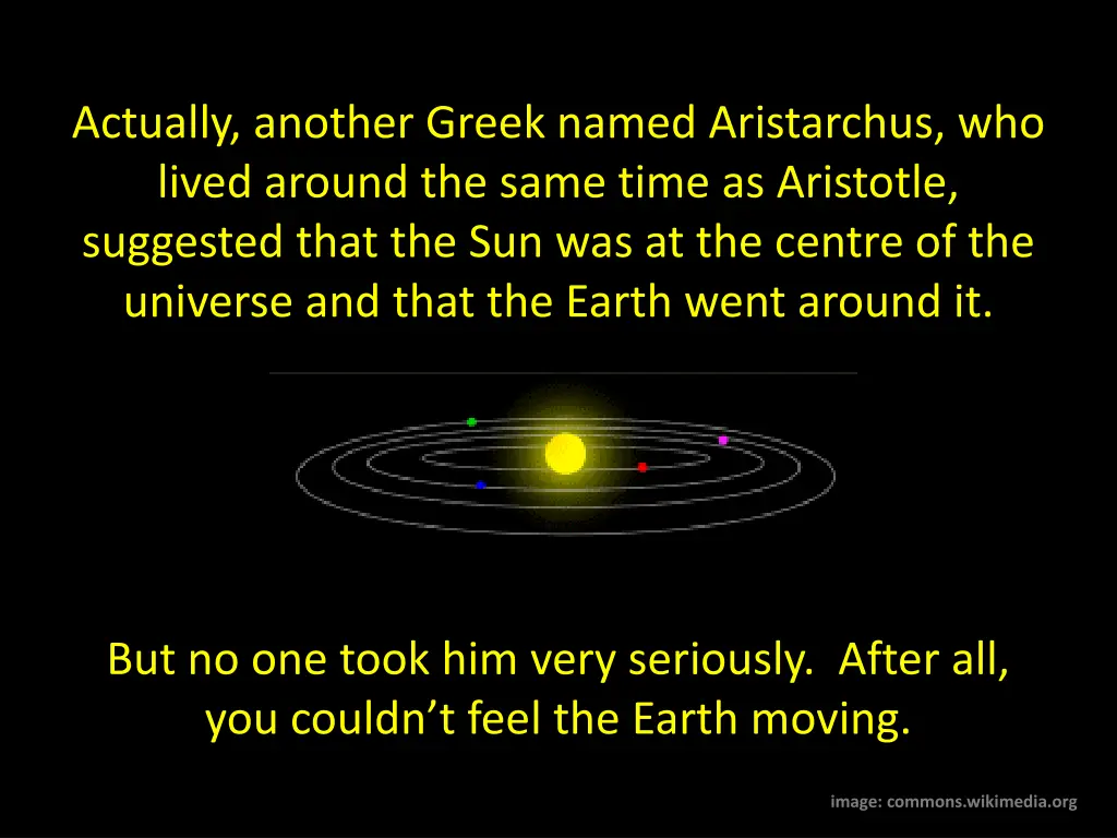 actually another greek named aristarchus