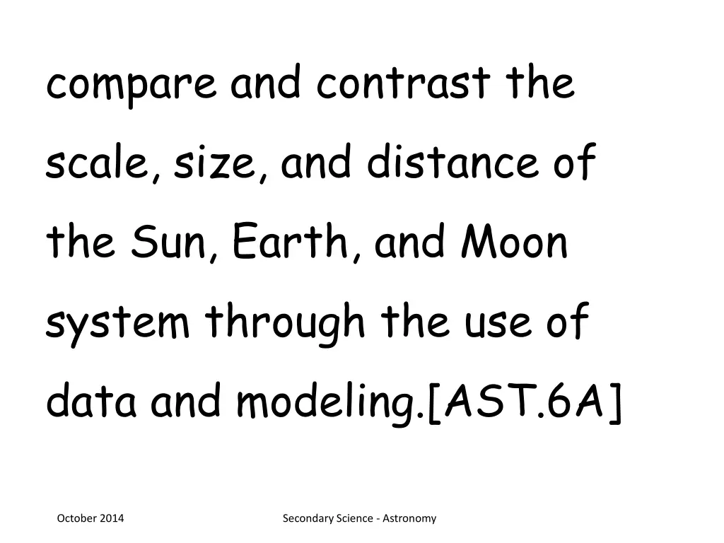 compare and contrast the scale size and distance