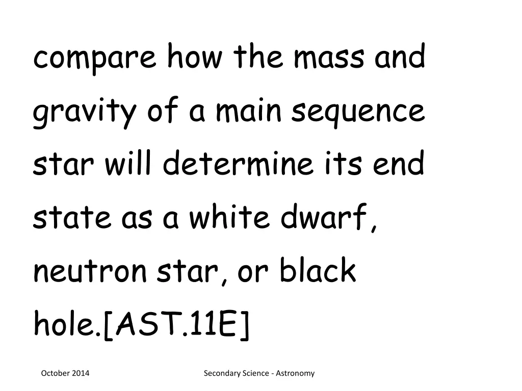 compare how the mass and gravity of a main