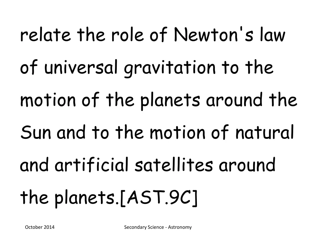 relate the role of newton s law of universal