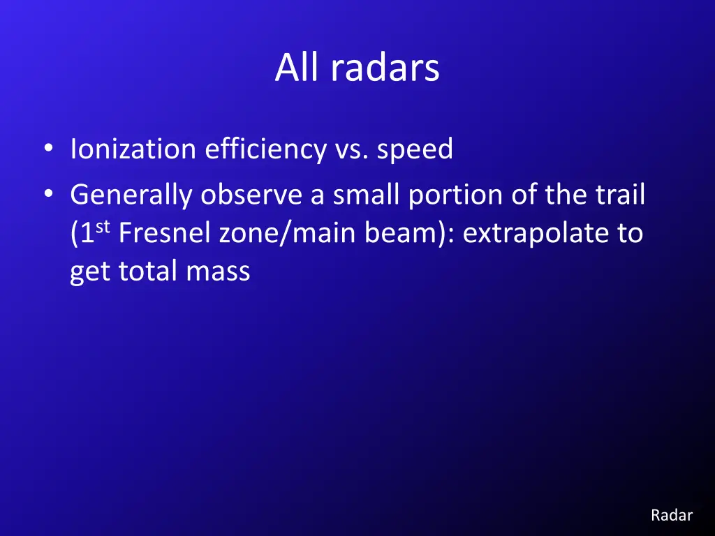 all radars