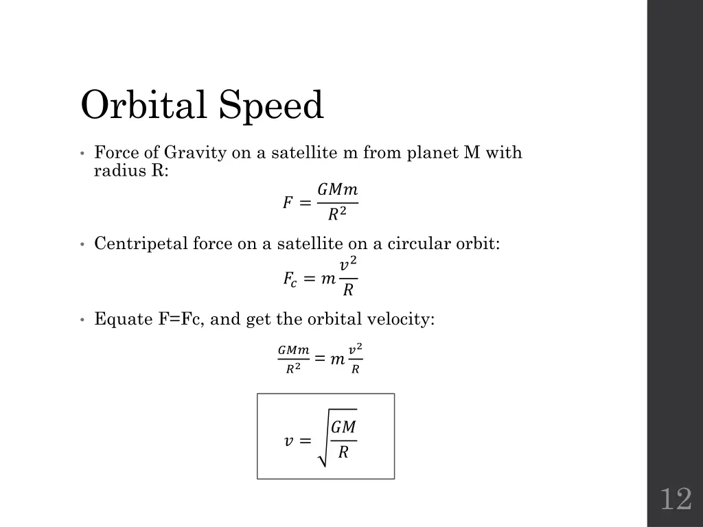 orbital speed