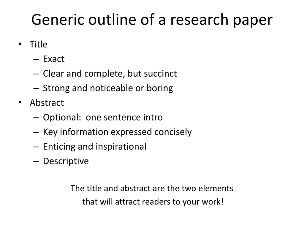 generic outline of a research paper 1