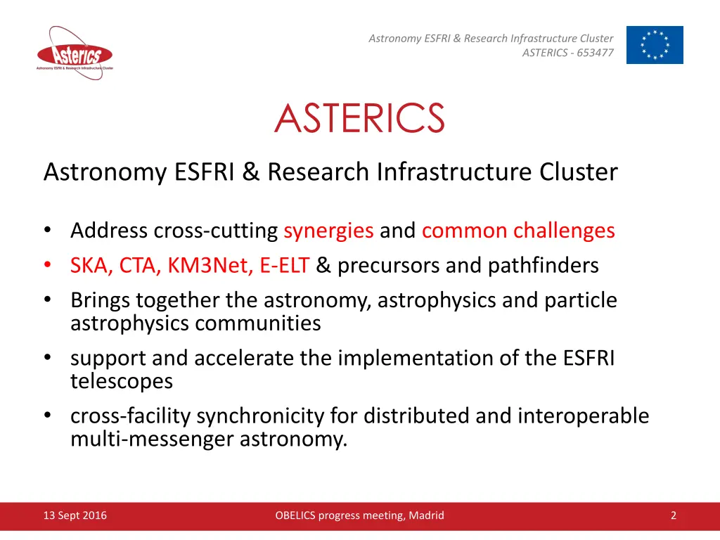 astronomy esfri research infrastructure cluster 1