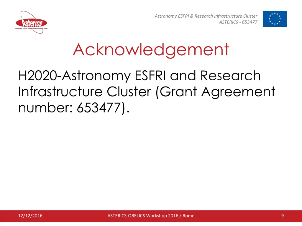 astronomy esfri research infrastructure cluster 8