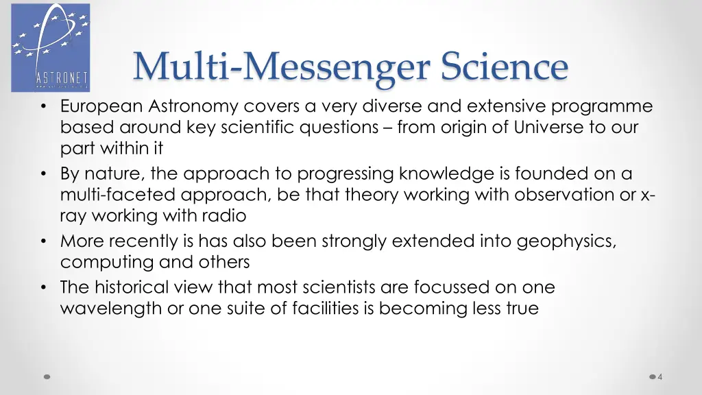 multi messenger science european astronomy covers