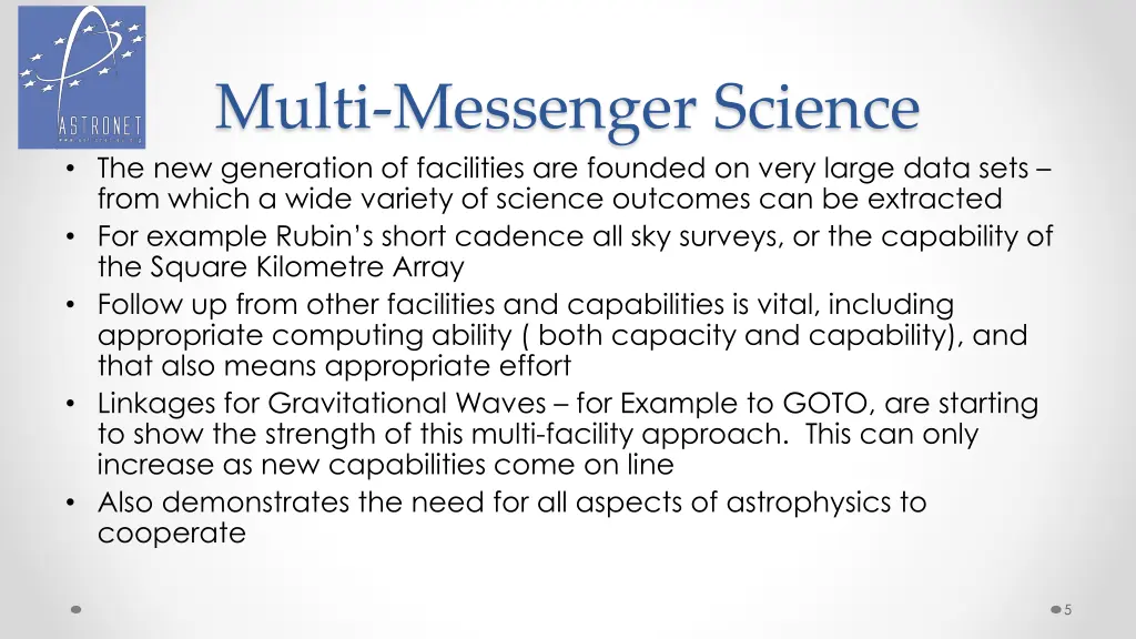 multi messenger science the new generation