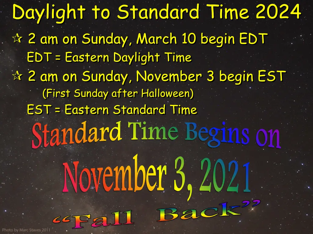 daylight to standard time 2024