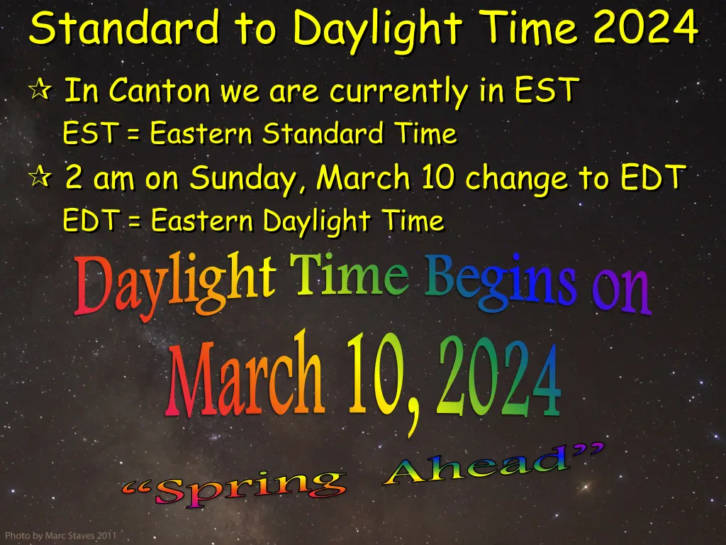 standard to daylight time 2024 in canton