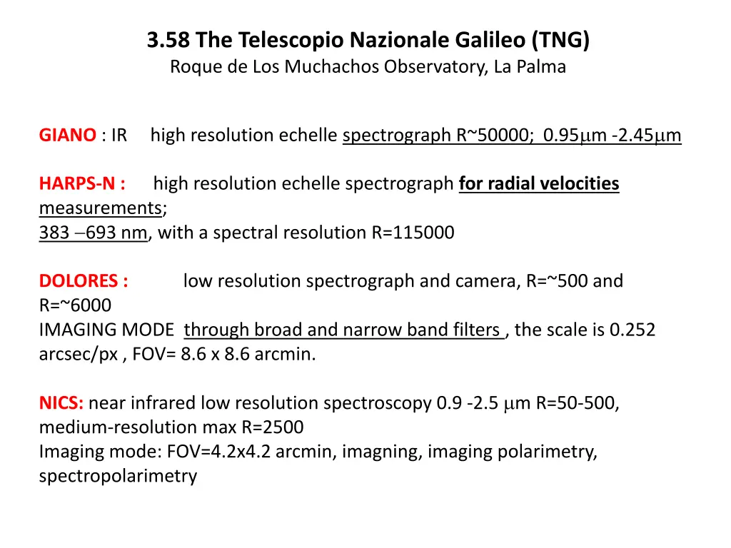 3 58 the telescopio nazionale galileo tng roque