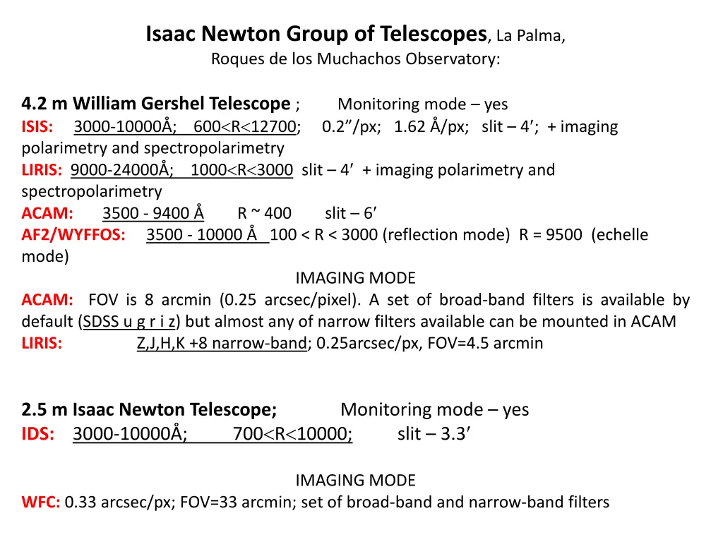 isaac newton group of telescopes la palma roques