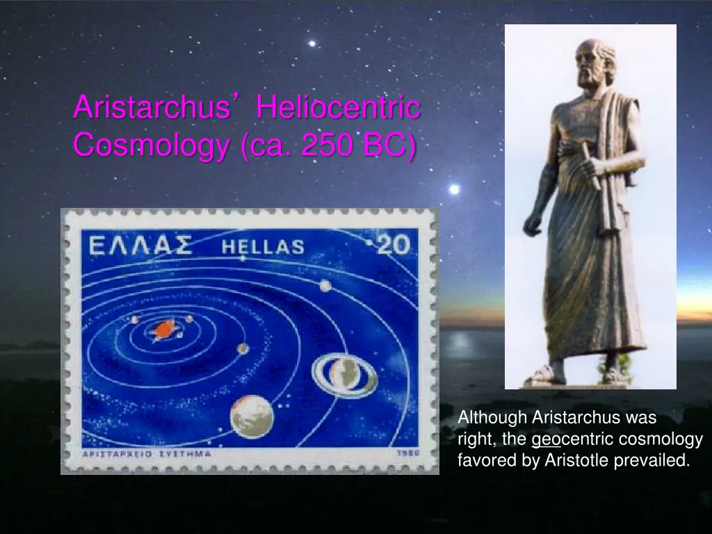 aristarchus heliocentric cosmology ca 250 bc 1