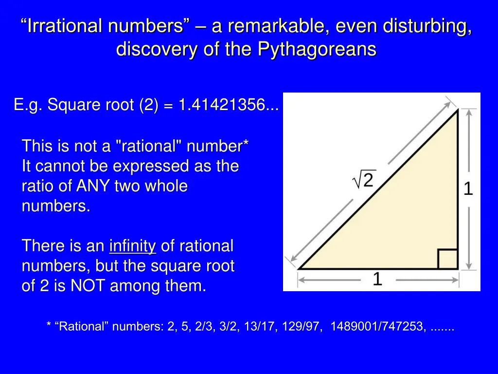 irrational numbers a remarkable even disturbing