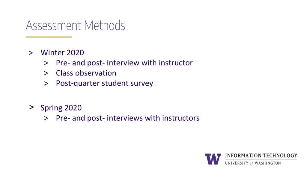 assessment methods