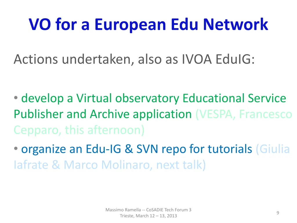 vo for a european edu network 3