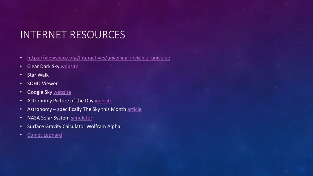 internet resources