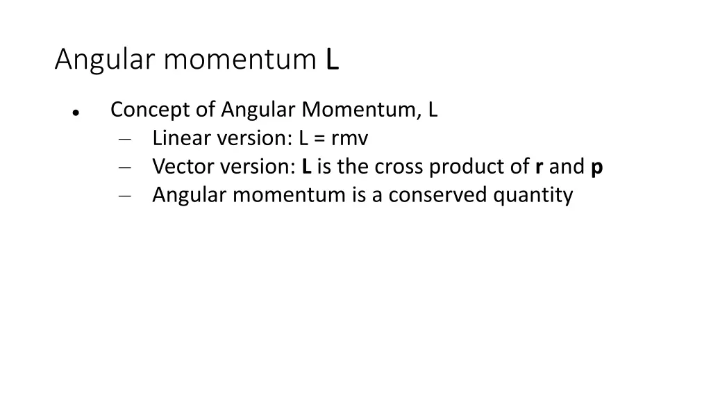 angular momentum l l